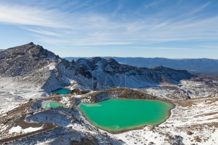 Emerald lakes on Tongariro Crossing track, Tongariro National Park, New Zealand