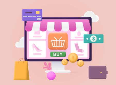Concepto de compras online