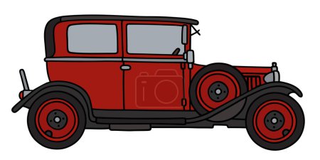 Vintage voiture rouge 