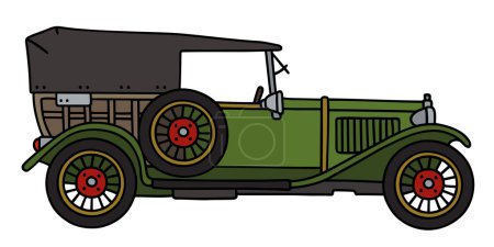 Cabriolet vert vintage 