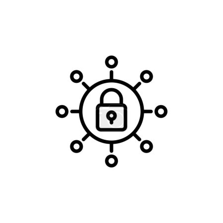Ilustración de Icono de protección de red en vector. Logotipo - Imagen libre de derechos