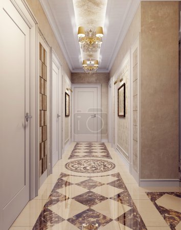 Hallway in luxury style