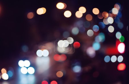 abstracto fondo borroso de paisaje urbano nocturno
