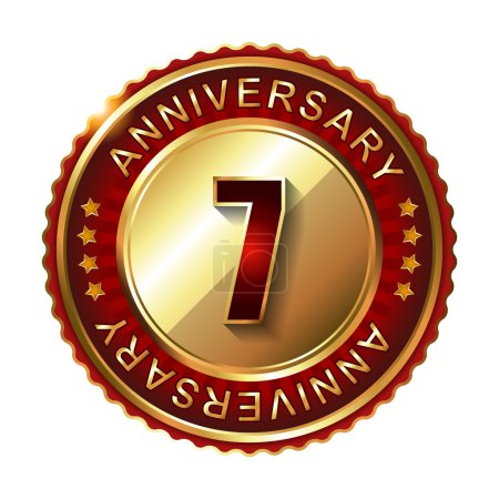 7 años aniversario etiqueta de oro
.