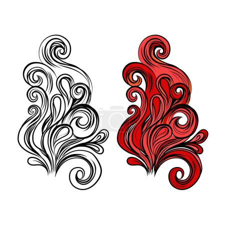 Symbole de flamme abstrait 