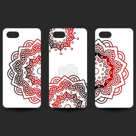 Set de colección de cubierta de teléfono. Elemento decorativo étnico dibujado a mano: islam, árabe, indio, motivos otomanos. Ilustración vectorial eps 10 para su diseño
.
