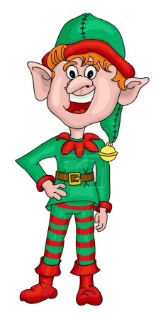 Illustration for Elf santa claus, - Royalty Free Image