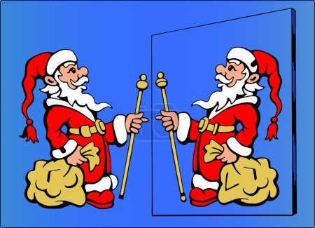 Illustration for Santa Claus No 1- Find the ten differences - Royalty Free Image