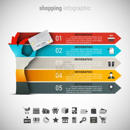 Infografía creativa de compras

