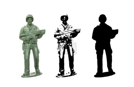 Illustration for Plastic toy Soldier vector - Royalty Free Image