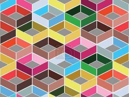 Photo for Mult coloured seamless geometric abstract pattern - Royalty Free Image