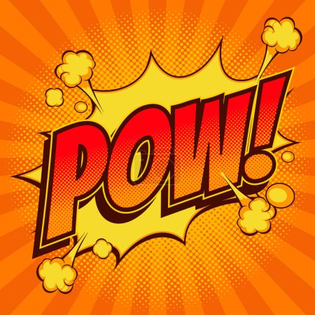 Ilustración de POW Comic Discurso Bubble background. - Imagen libre de derechos
