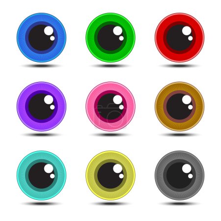 Photo for Eye Ball Multicolor Colorful on White Background Vector Illustration - Royalty Free Image