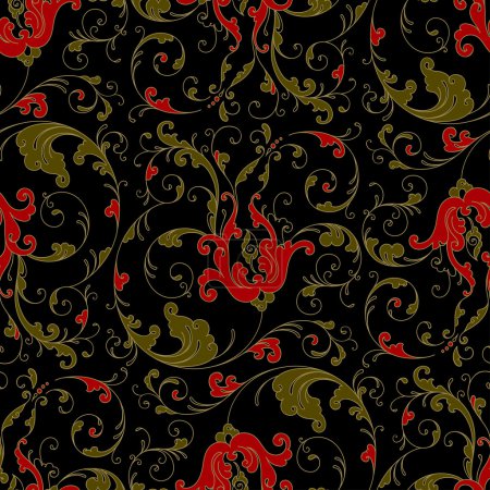 Floral sin costuras en un estilo folclórico
Floral sin costuras en un estilo folclórico