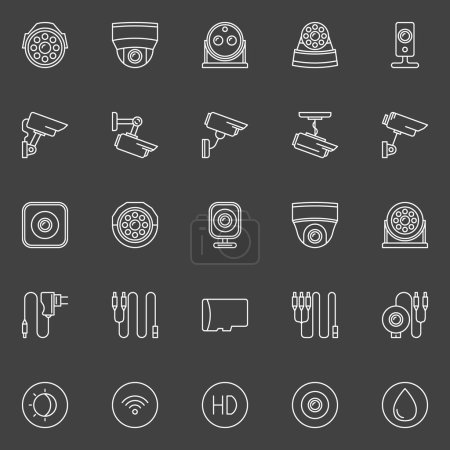 Iconos de cámaras de video vigilancia
