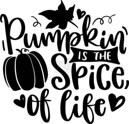 Pumkin Lettering Typography Quotes Illustration for Printable Poster and T-Shirt Design. Motivational Inspirational Quotes.