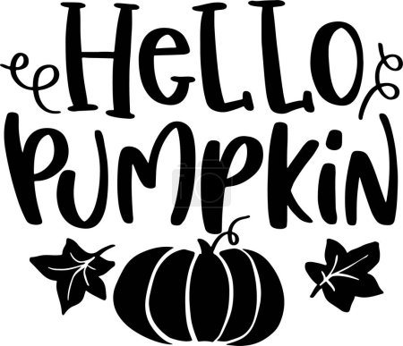 Tipografía de letras de calabaza Citas Ilustración para el diseño de póster y camiseta imprimibles. Citas motivacionales inspiradoras.
