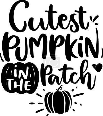 Tipografía de letras de calabaza Citas Ilustración para el diseño de póster y camiseta imprimibles. Citas motivacionales inspiradoras.