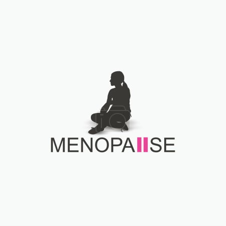 Illustration for Woman and Menopause symbol - vector illustration - Royalty Free Image