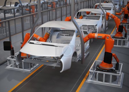 Electric vehicles body assembly line