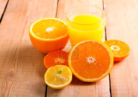 Citrus juice in a glass 