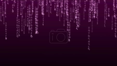 Photo for Cyberspace background with a set of numbers of different sizes. Big data visualization. Hacker concept. Abstract matrix. Technology or science banner. 3d rendering - Royalty Free Image
