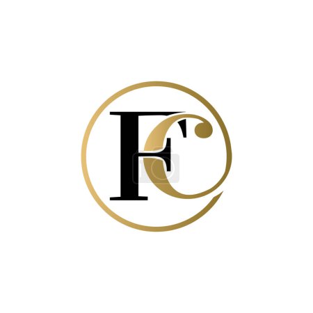 fc diseño de logotipo de lujo vector icono círculo símbolo