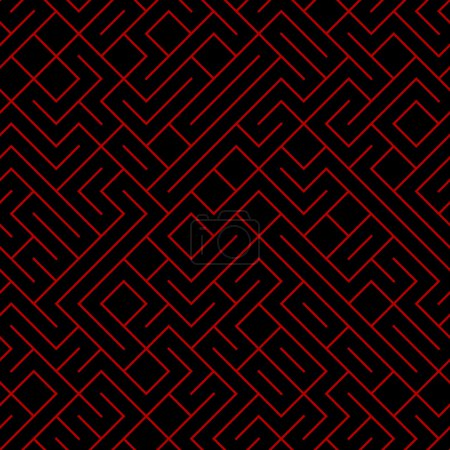 Photo for Seamless maze background with simple narrow lines - Royalty Free Image