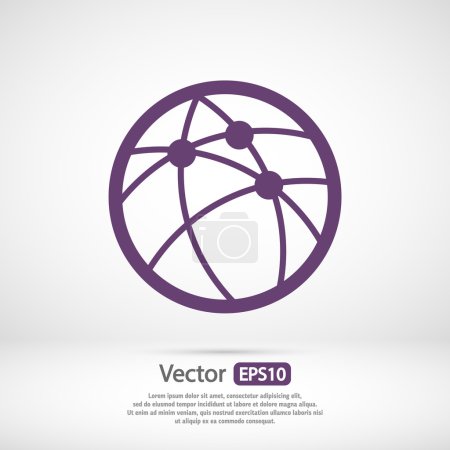 Ilustración de Icono global de tecnología o red social, ilustración vectorial
. - Imagen libre de derechos