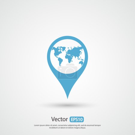 Illustration for Mark icon, pointer. vector illustration - Royalty Free Image