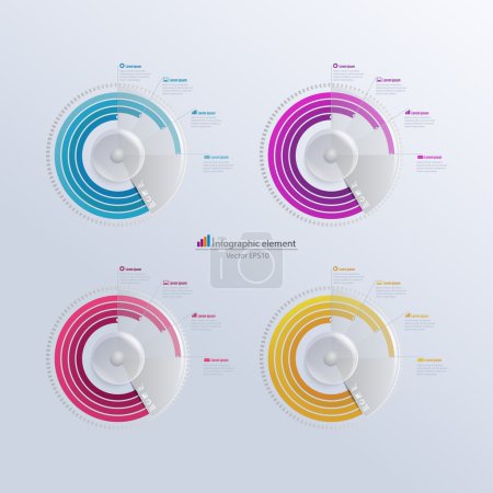 Ilustración de Plantilla de infografía vectorial. Se puede utilizar para el diseño del flujo de trabajo, diagrama, línea de tiempo, opciones de pasos de negocio
. - Imagen libre de derechos