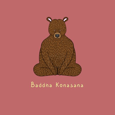 Illustration de la pose de yoga Baddha Konasana - yoga animal
