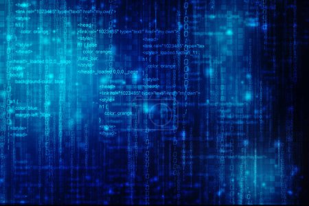 Photo for Internet binary data code computing or transmission process,Internet data transmission, Binary Code Background, Digital Abstract technology background - Royalty Free Image