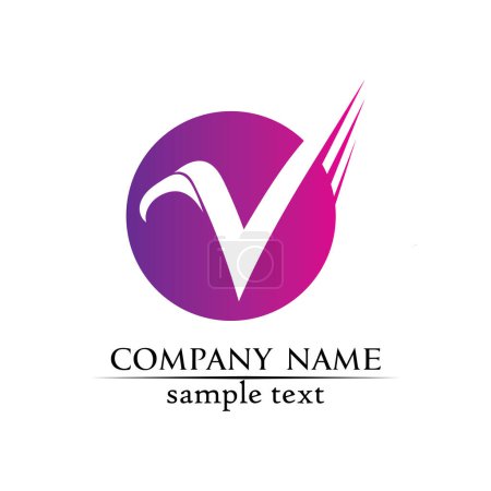 Ilustración de V logo diseño corporativo vector V letras negocio logotipo y símbolos plantilla - Imagen libre de derechos