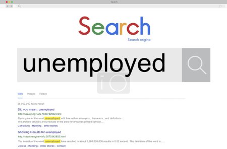 Photo for Internet Search Concept.With text: unemployed - Royalty Free Image