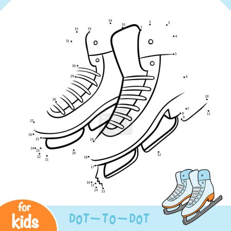 Números juego, educación punto a punto juego para los niños, Patinaje artístico
