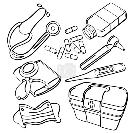 Illustration for A collection of medical elements - Royalty Free Image