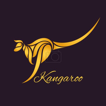 Illustration for Kangaroo logo vector - Royalty Free Image