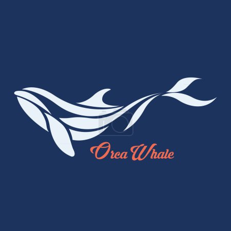 Téléchargez les photos : Orque baleine logo vecteur - en image libre de droit