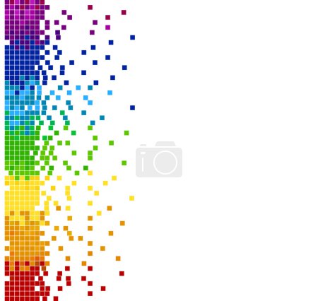 mosaico de píxeles de color vertical
