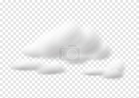 Photo for Realistic white cloud vectors isolated on transparency background, cotton wool ep99 - Royalty Free Image