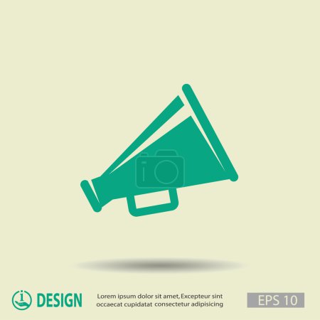 Illustration for Pictograph of megaphone speaker. vector icon - Royalty Free Image