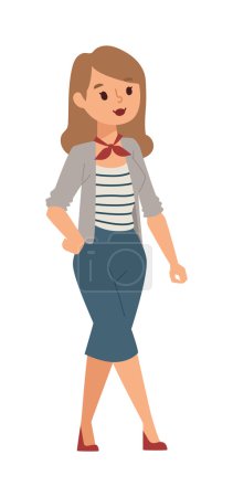 Chica vector ilustración
.