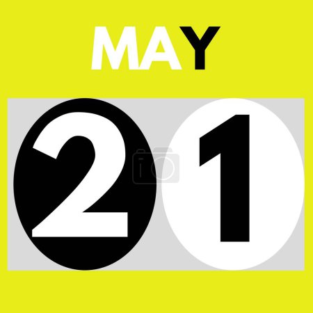 Photo for May 21 . Modern daily calendar icon .date ,day, month .calendar for the month of May - Royalty Free Image