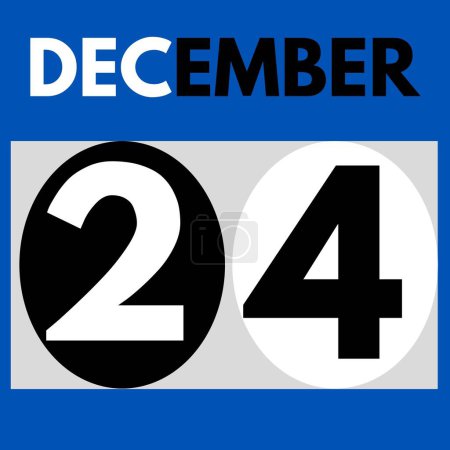Photo for December 24 . Modern daily calendar icon .date ,day, month .calendar for the month of December - Royalty Free Image