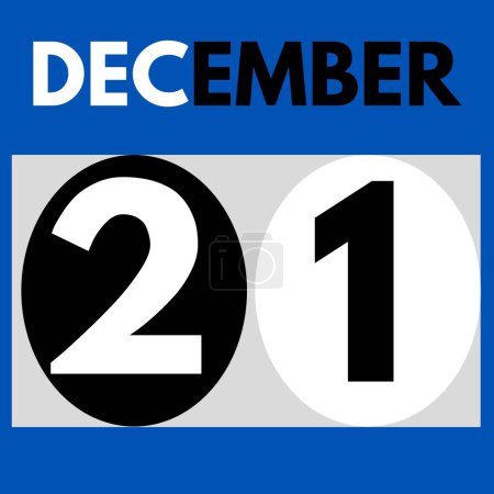 Photo for December 21 . Modern daily calendar icon .date ,day, month .calendar for the month of December - Royalty Free Image