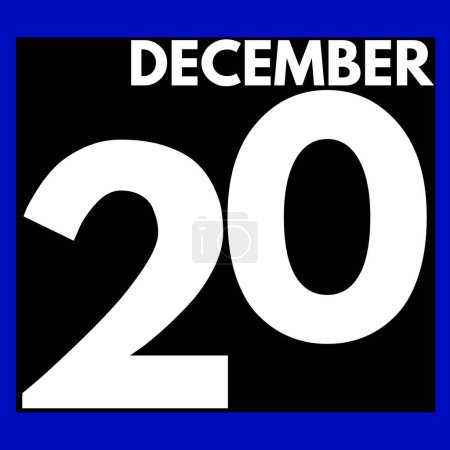 Photo for December 20 . Modern daily calendar icon .date ,day, month .calendar for the month of December - Royalty Free Image