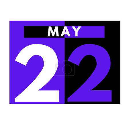Photo for May 22 . Modern daily calendar icon .date ,day, month .calendar for the month of May - Royalty Free Image
