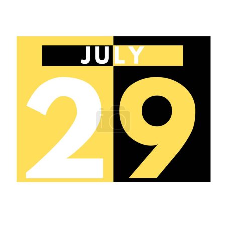 Photo for July 29 . Modern daily calendar icon .date ,day, month .calendar for the month of July - Royalty Free Image