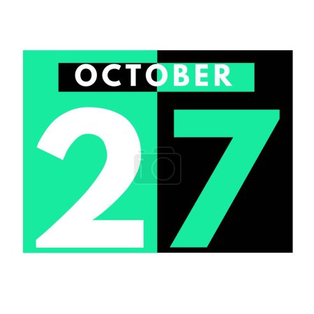 Photo for October 27 . Modern daily calendar icon .date ,day, month .calendar for the month of October - Royalty Free Image